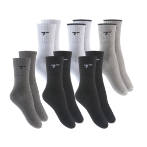KIT COM 6 PARES MEIA TORP CANO ALTO ATOALHADA ESPORTIVA – 38 a 43