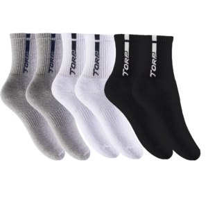 KIT C/3 MEIAS TORP CANO ALTO ATOALHADAS ESPORTIVAS – 38 a 43